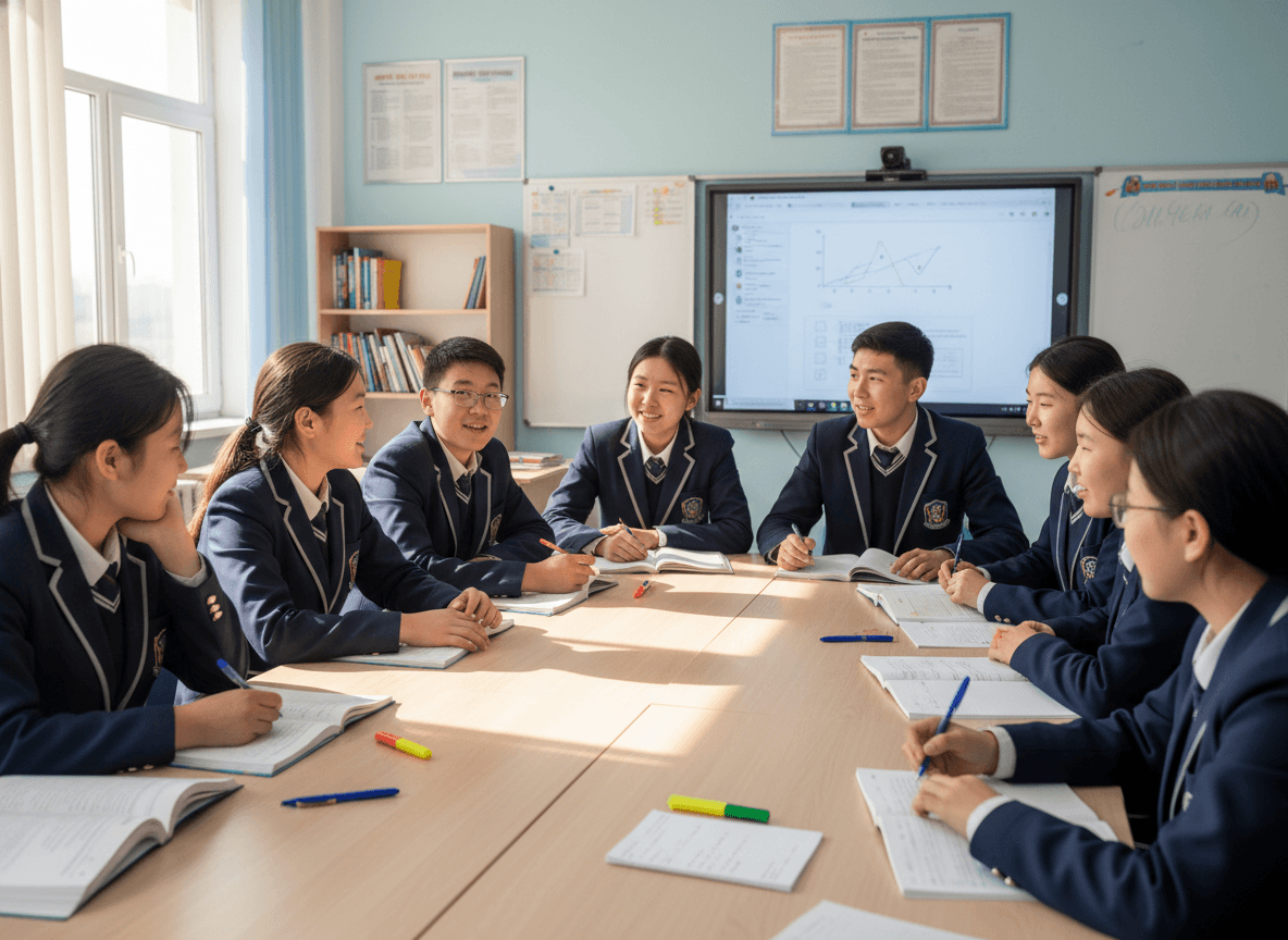 Absolute Elite School students studying